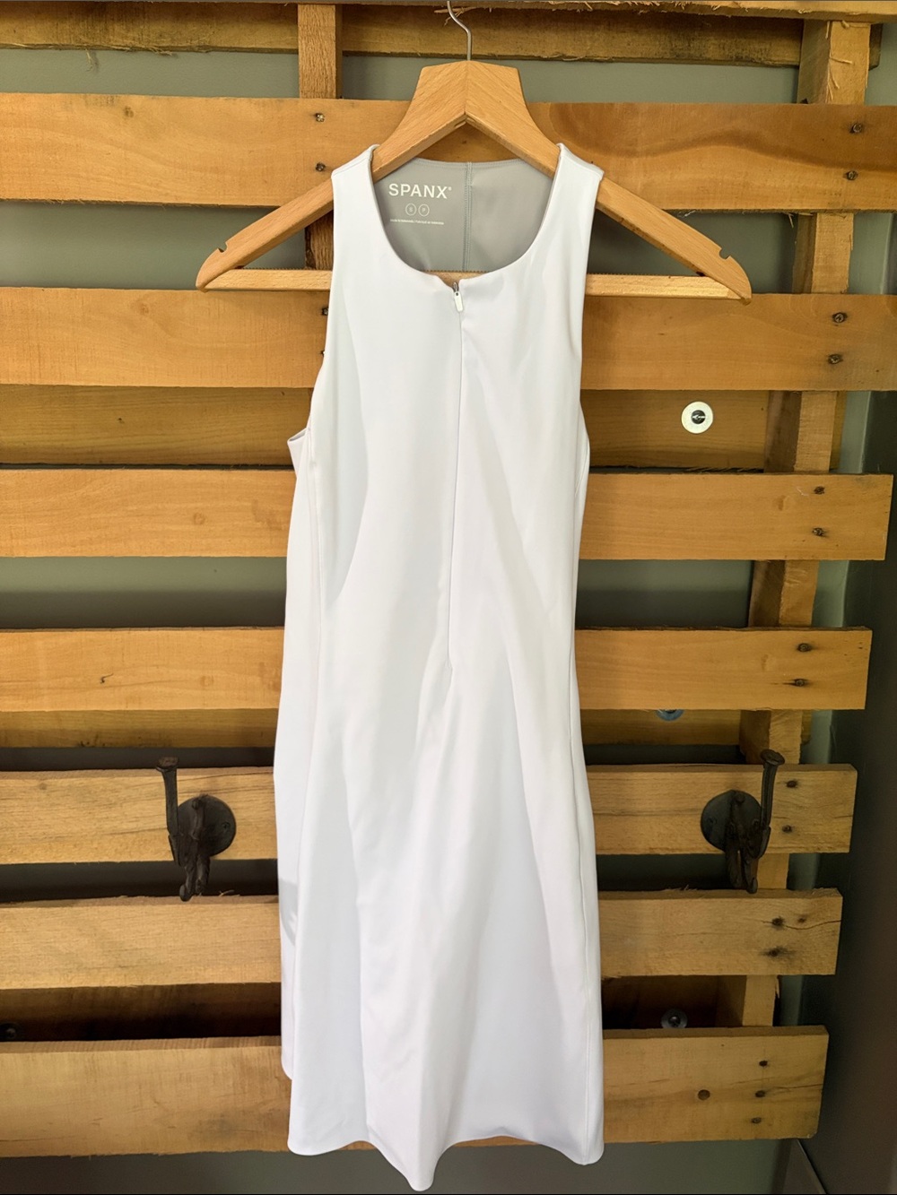 Spanx Get Moving Zip Front Dress Vivid White Athletic Tennis Dress Size Small